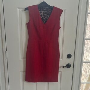 Ellen Tracy Vivid Red Mini Dress